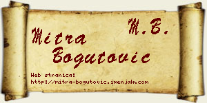 Mitra Bogutović vizit kartica